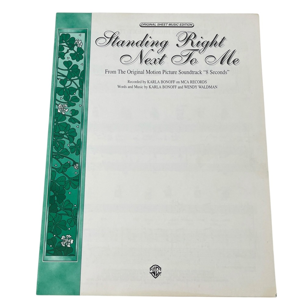 Standing Right Next To Me 8 Seconds Soundtrack Sheet Music Karla Bonoff PV95119